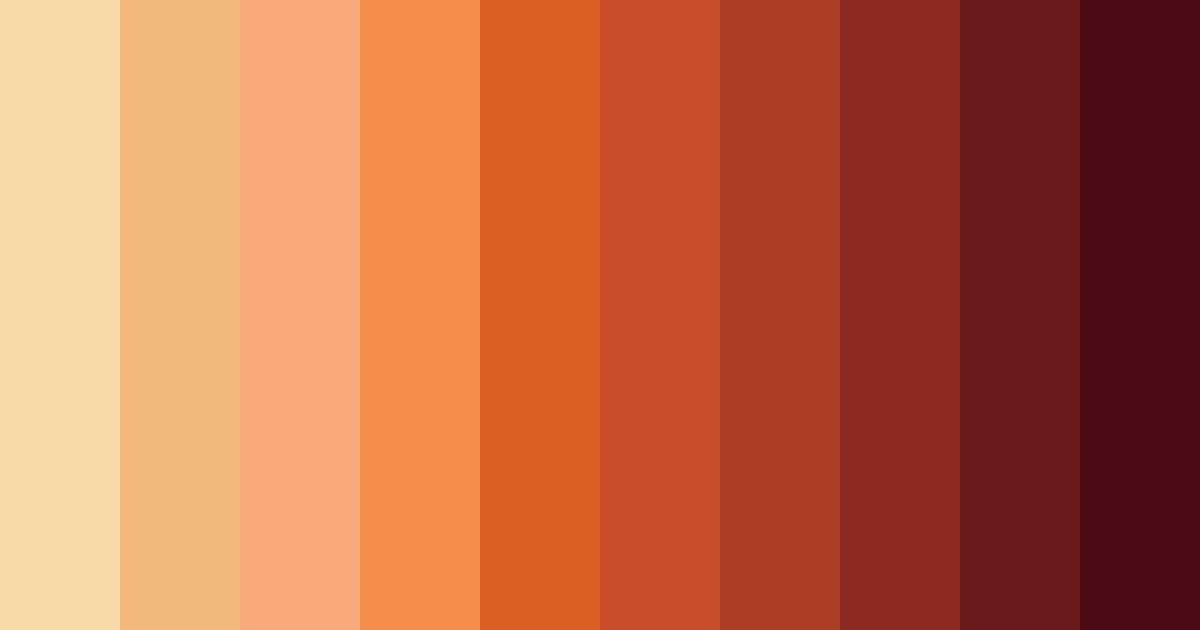 Download orange koi color palette PNG image (landscape)