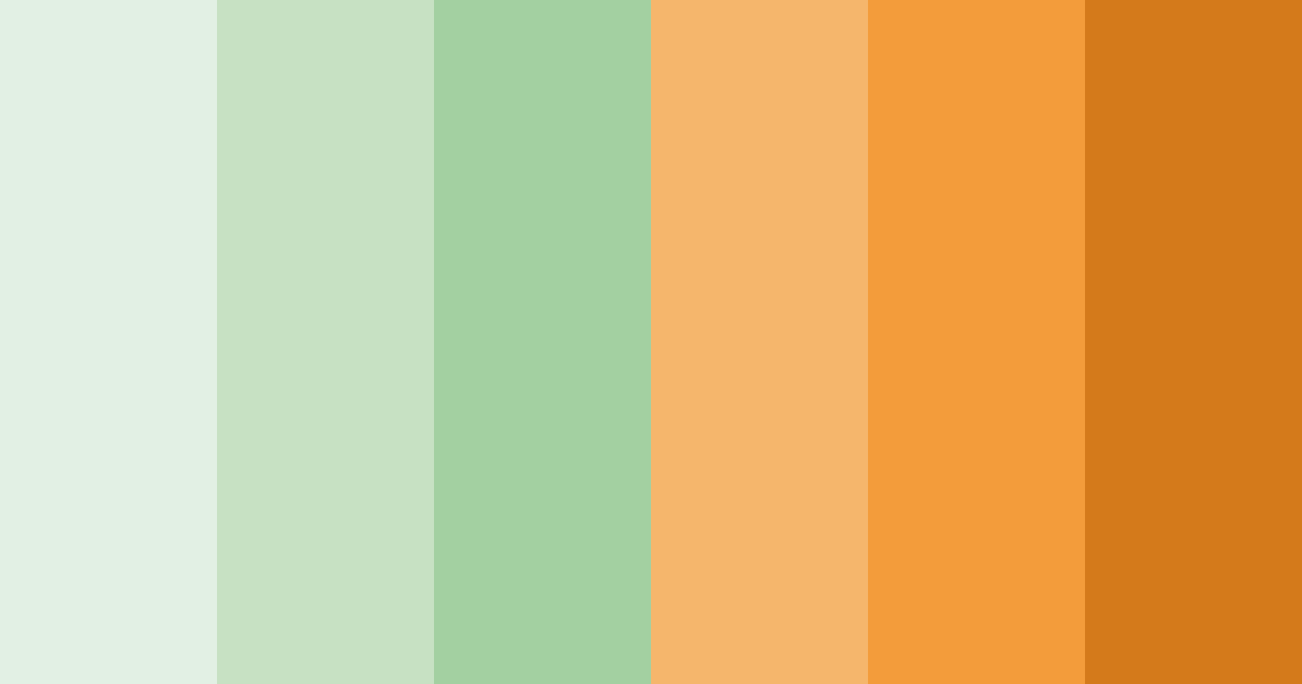 Download green and orange harmony color palette PNG image (landscape)