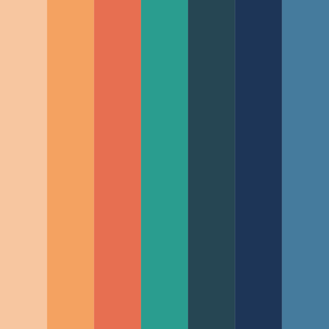 Download stylish blue color palette PNG image (square)
