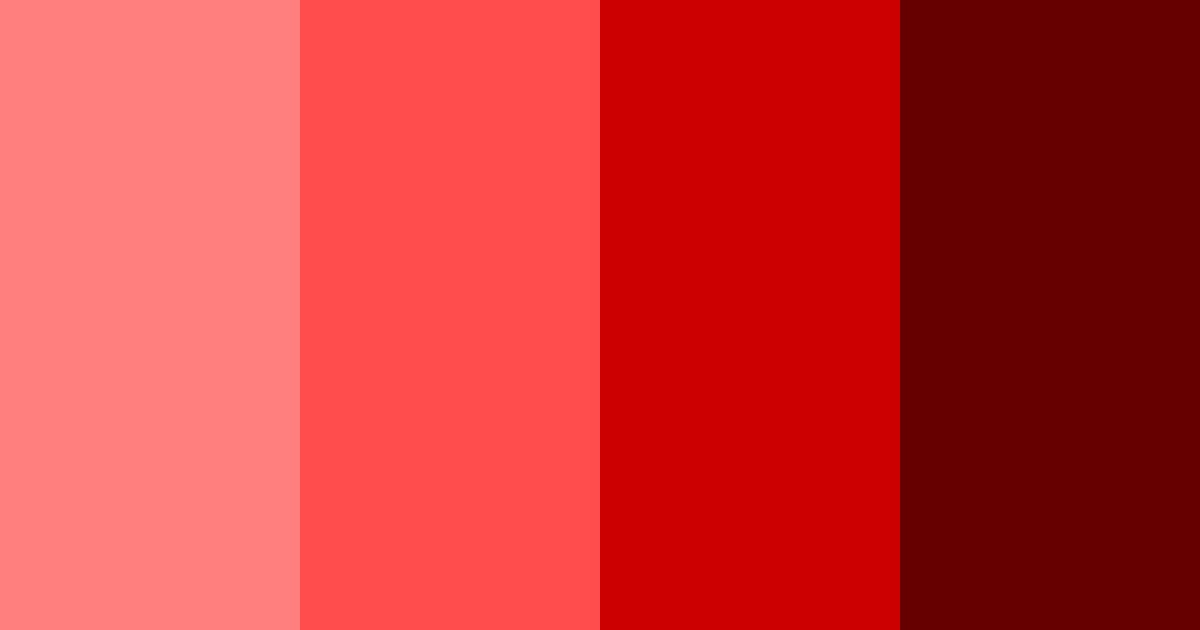 Download deep red shades color palette PNG image (landscape)