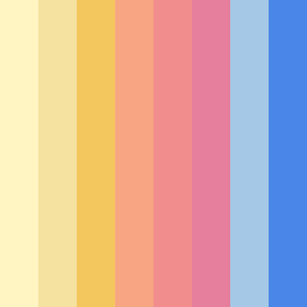 Download yellow rose blue color palette PNG image (square)