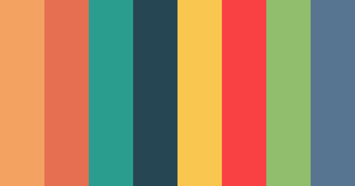 Download varieted shades of blue color palette PNG image (landscape)