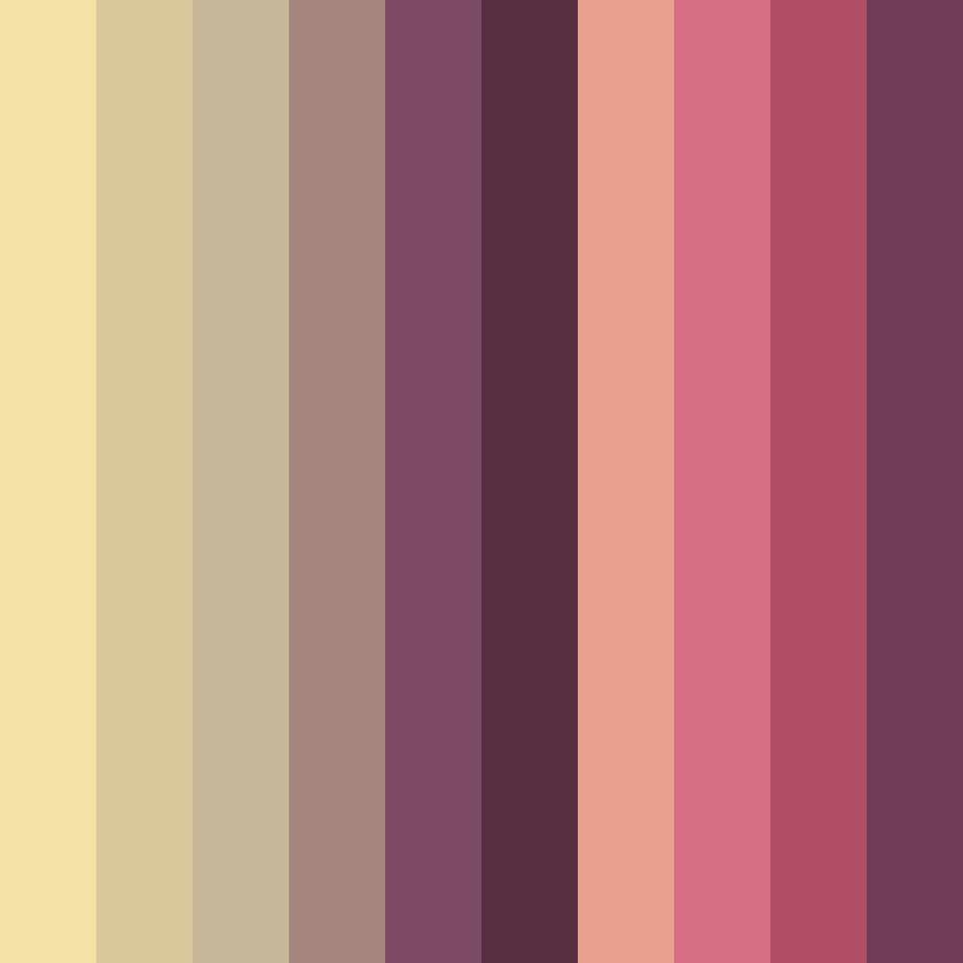 Download sunset serenade color palette PNG image (square)