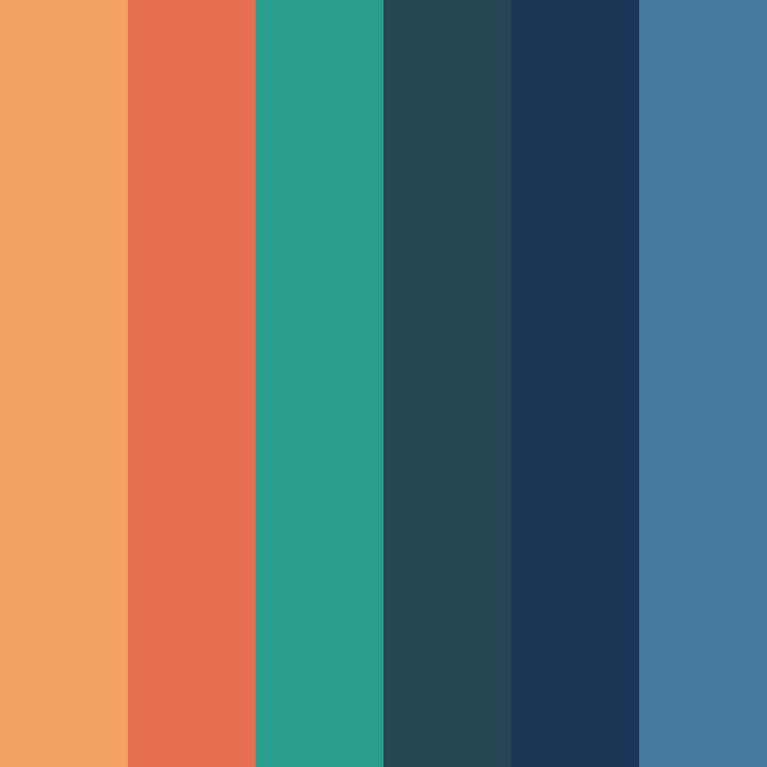 Download oceanic sunset color palette PNG image (square)