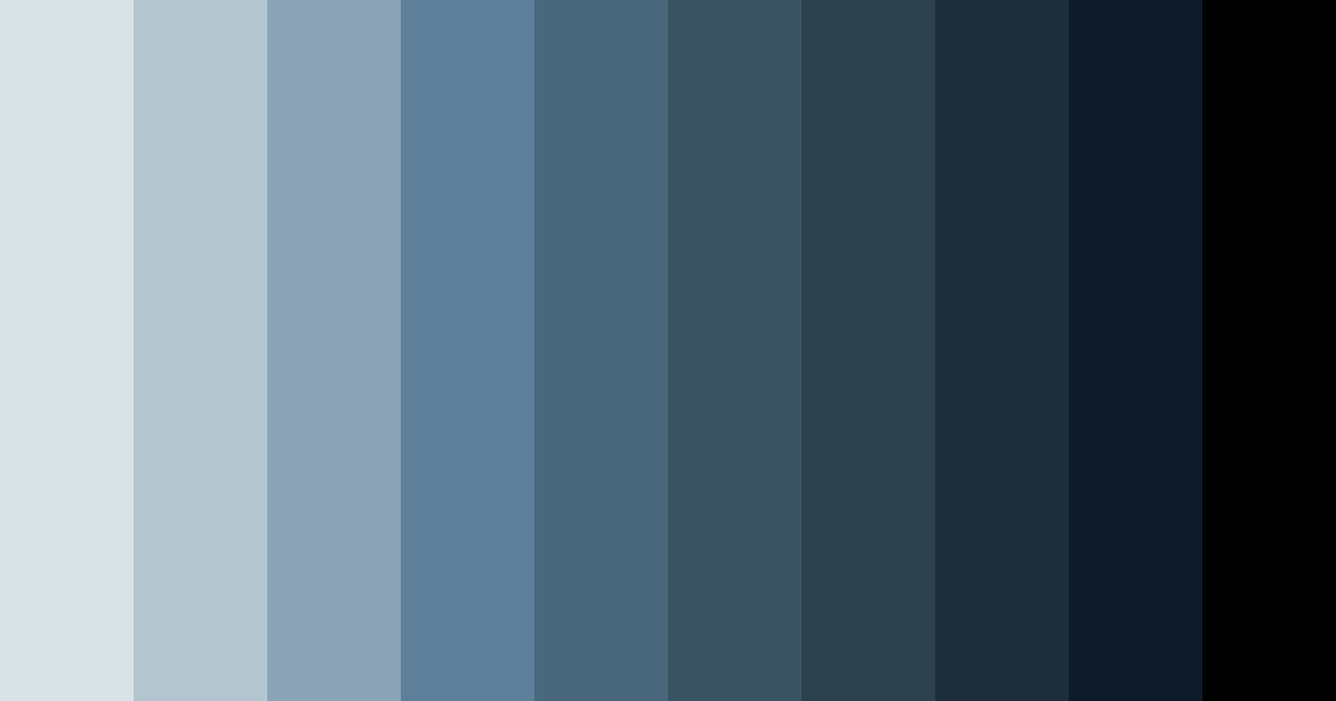 Download shades of blue color palette PNG image (landscape)