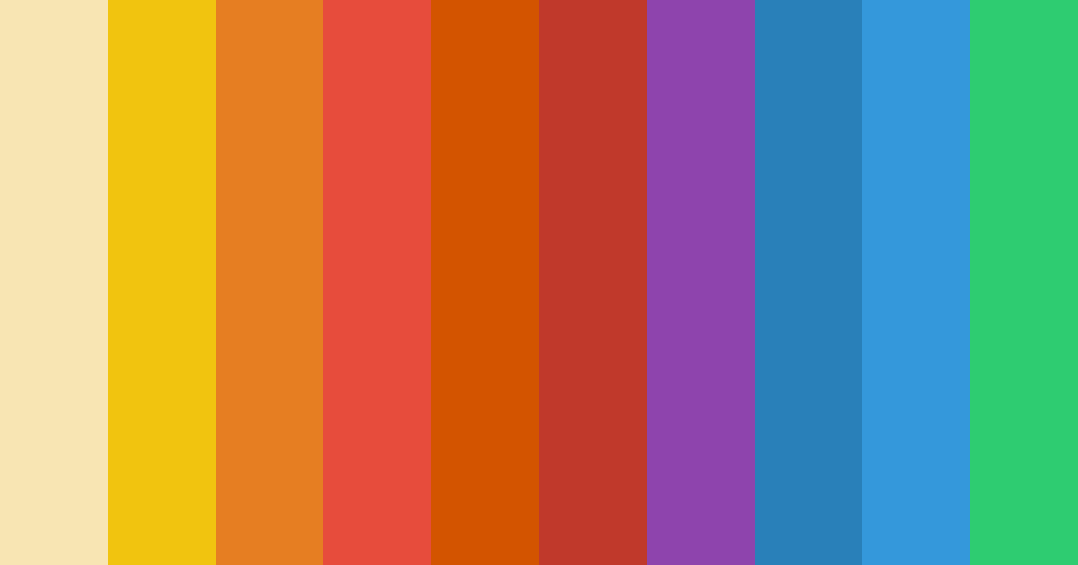 Download vibrant sunset color palette PNG image (landscape)