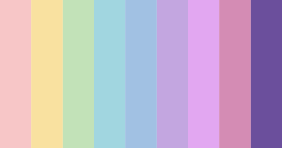 Download colorful rainbow color palette PNG image (landscape)