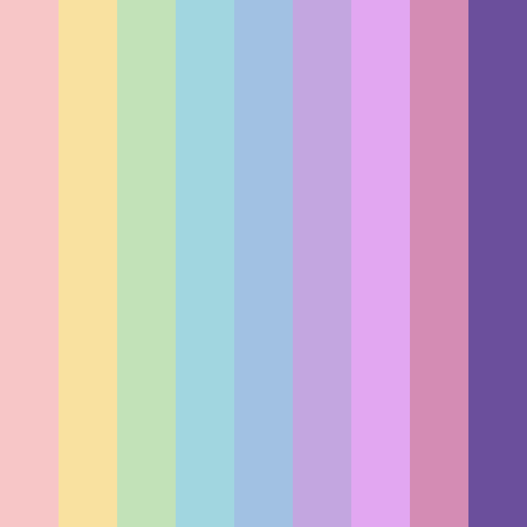Download colorful rainbow color palette PNG image (square)