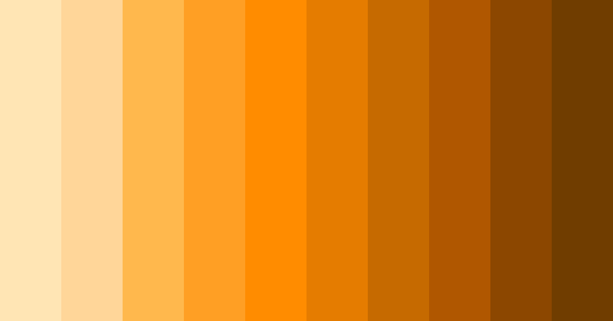 Download bright orange color palette PNG image (landscape)