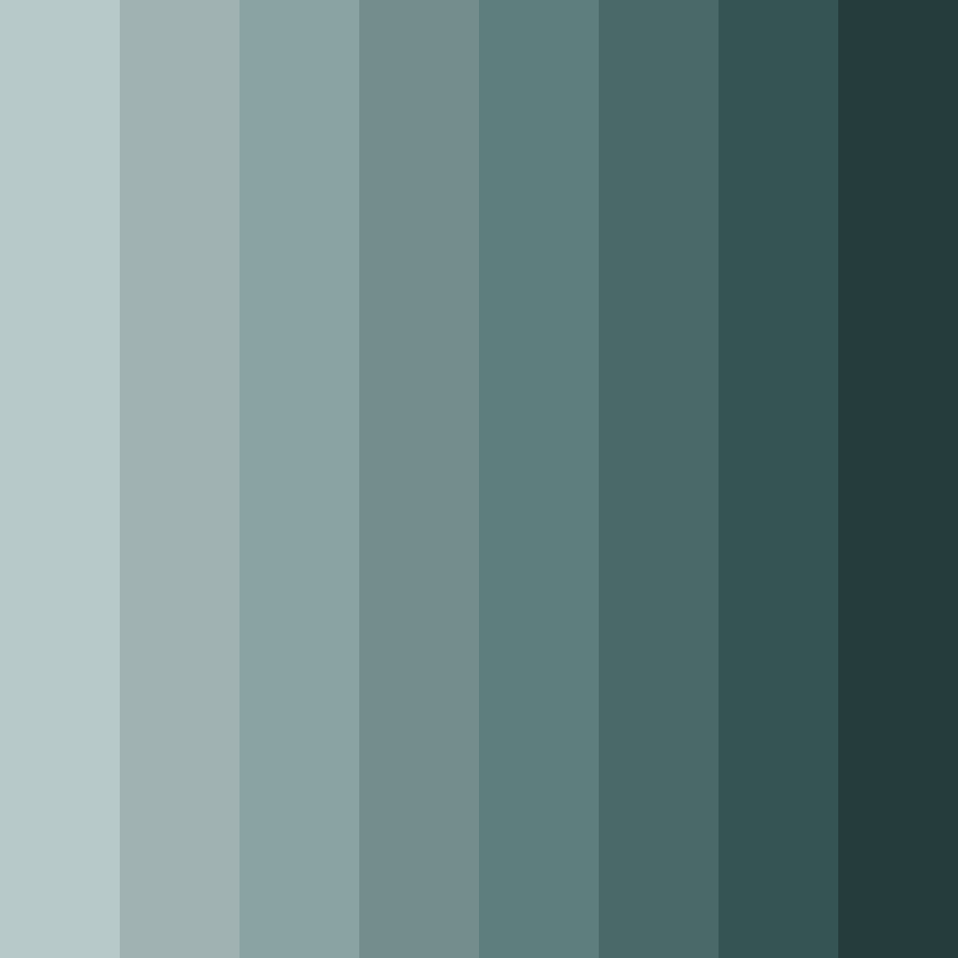Download teal shades color palette PNG image (square)