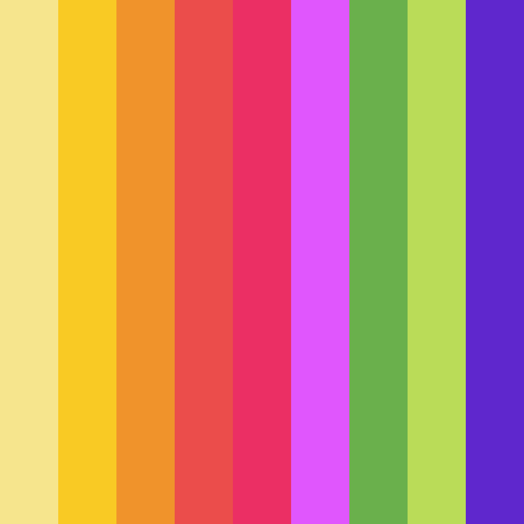 Download vibrant odyssey color palette PNG image (square)