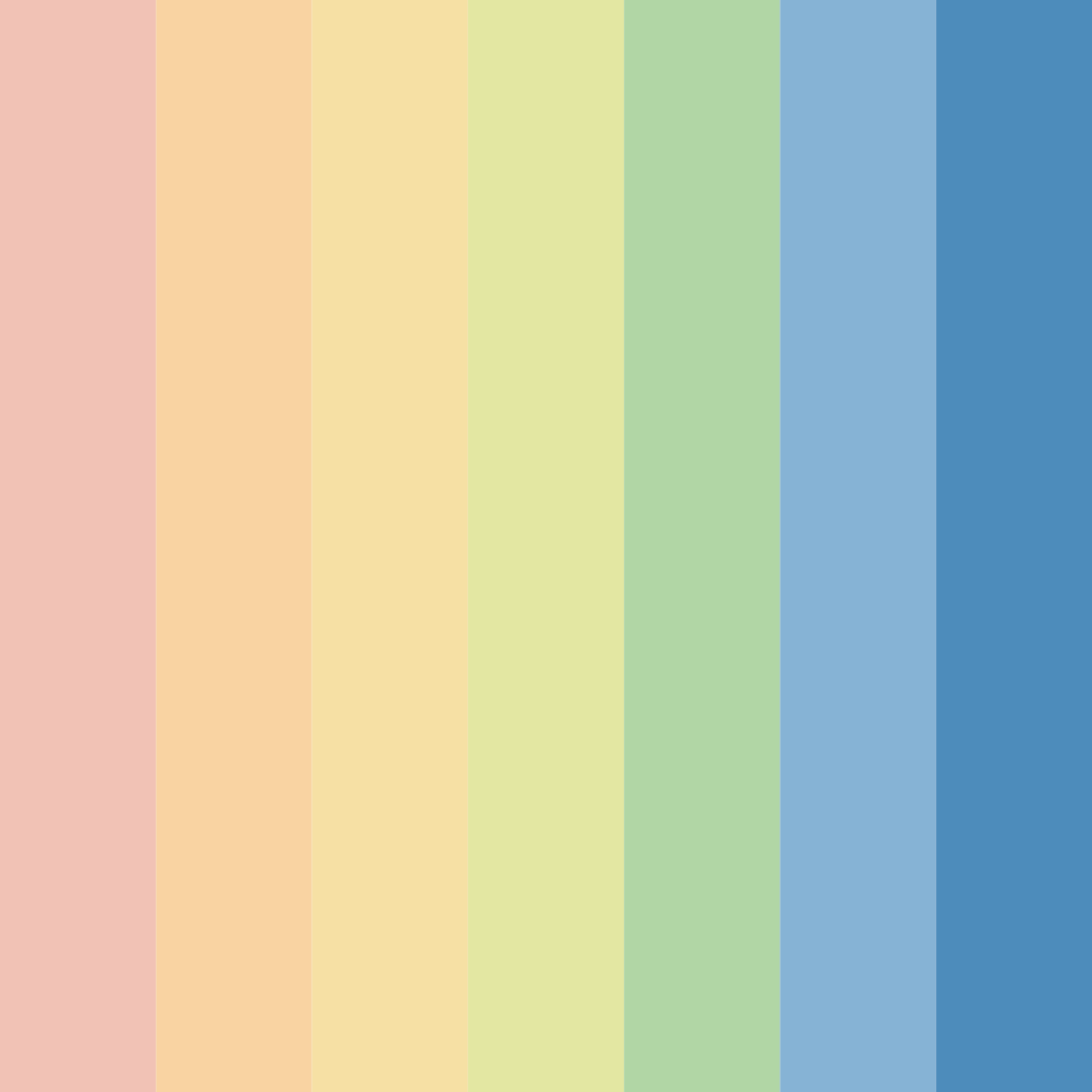 Download harmonious blue color palette PNG image (square)