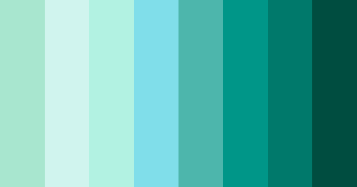 Download shades of verde color palette PNG image (landscape)