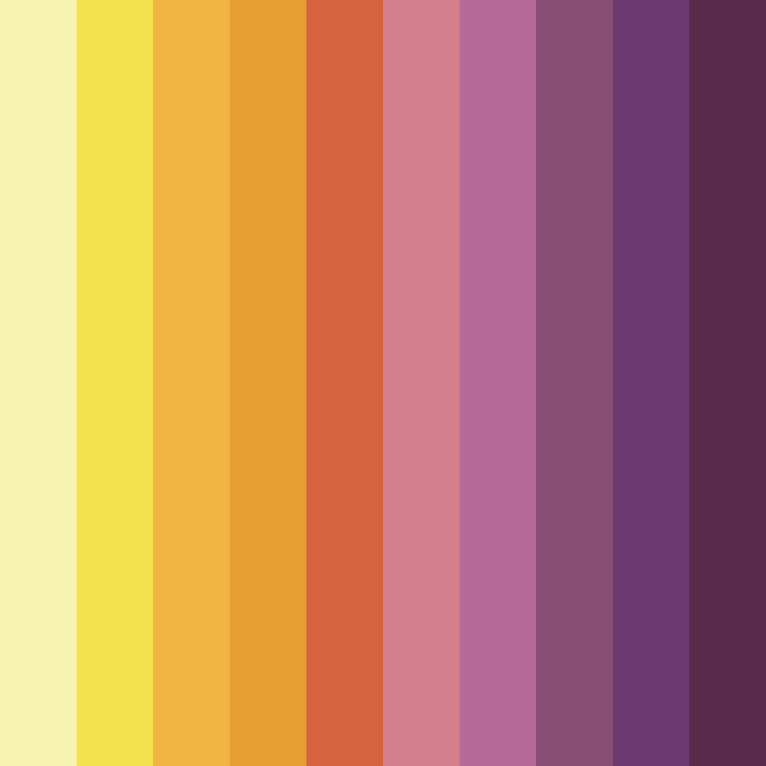 Download warm shades of yellow and pink color palette PNG image (square)