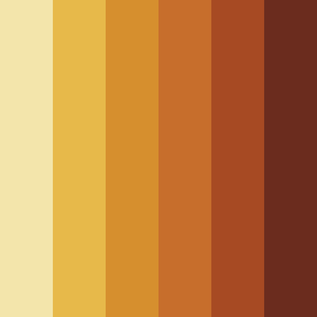 Download earthy orange color palette PNG image (square)