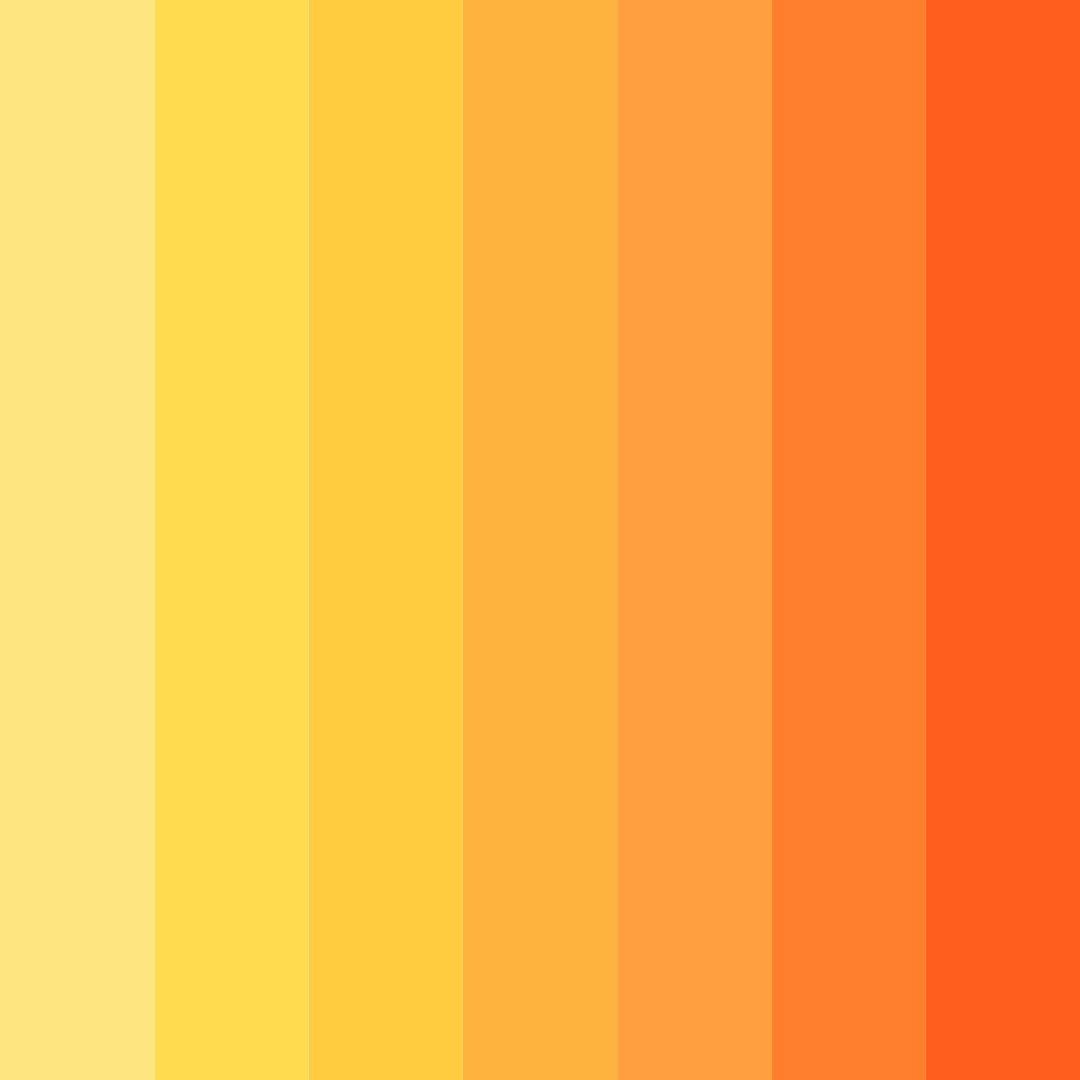 Download shades of yellow color palette PNG image (square)