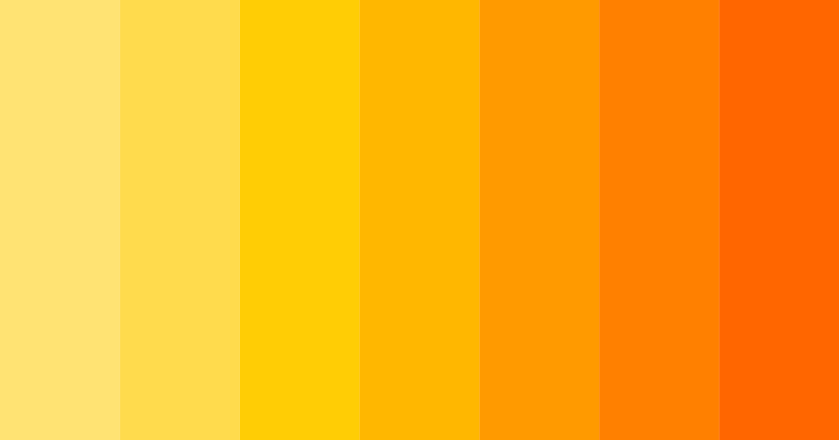Download shades of yellow color palette PNG image (landscape)