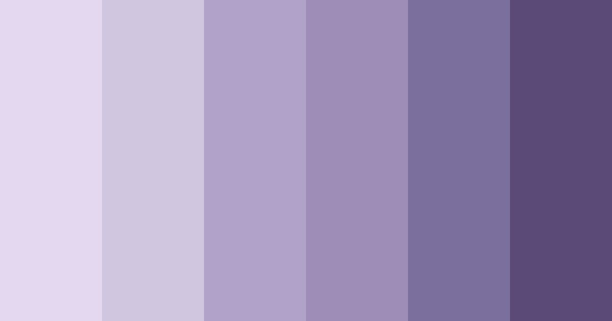 Download shades of purple color palette PNG image (landscape)