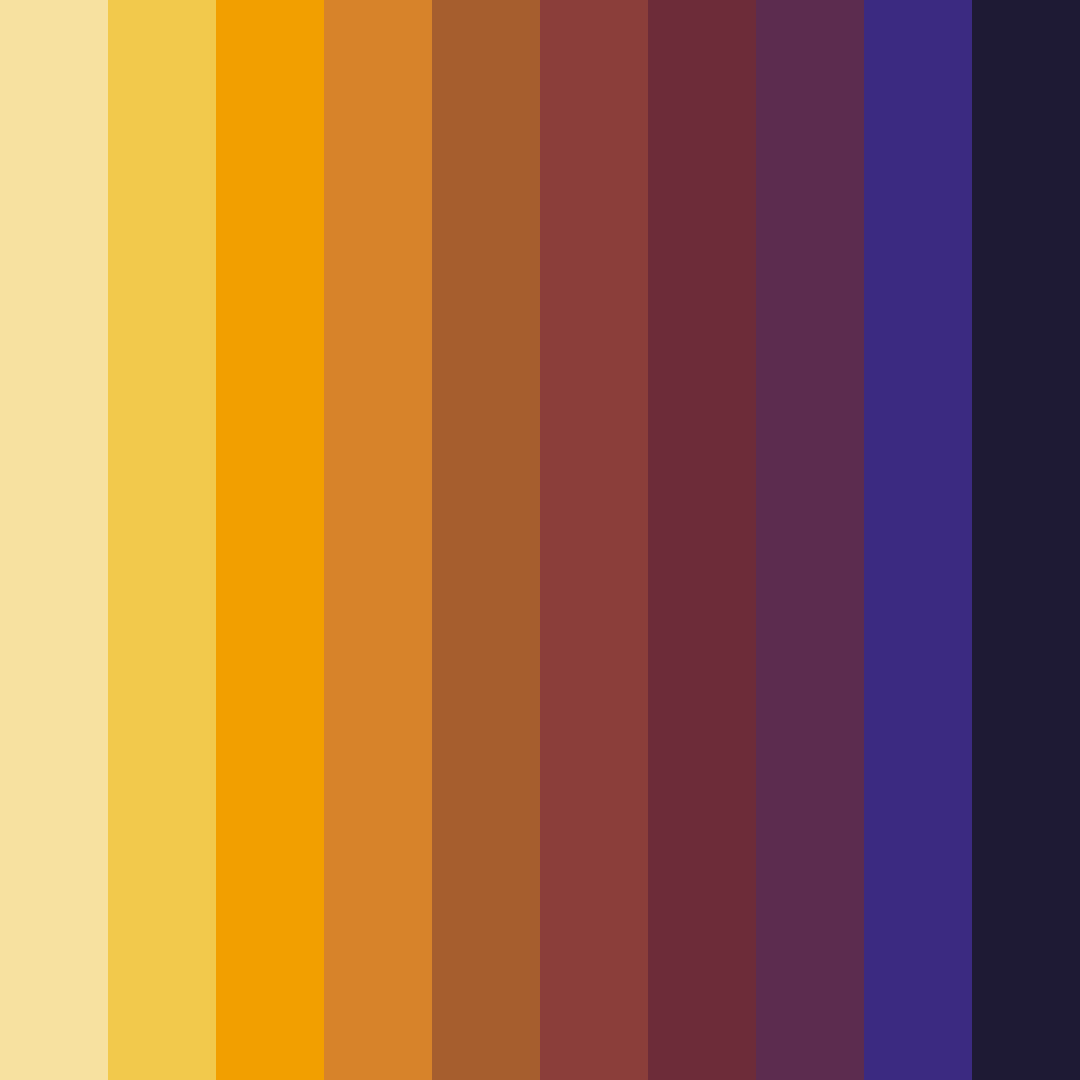 Download sunset over earth color palette PNG image (square)