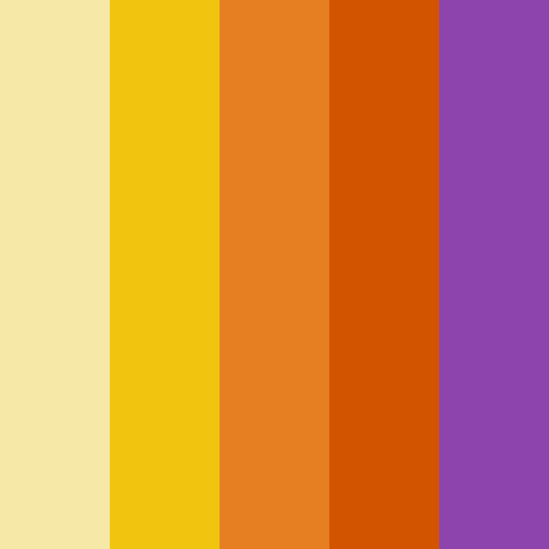 Download sunset harvest color palette PNG image (square)