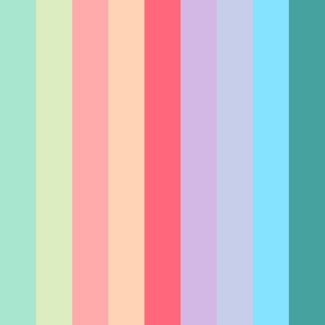 Download emerald reverie color palette PNG image (square)