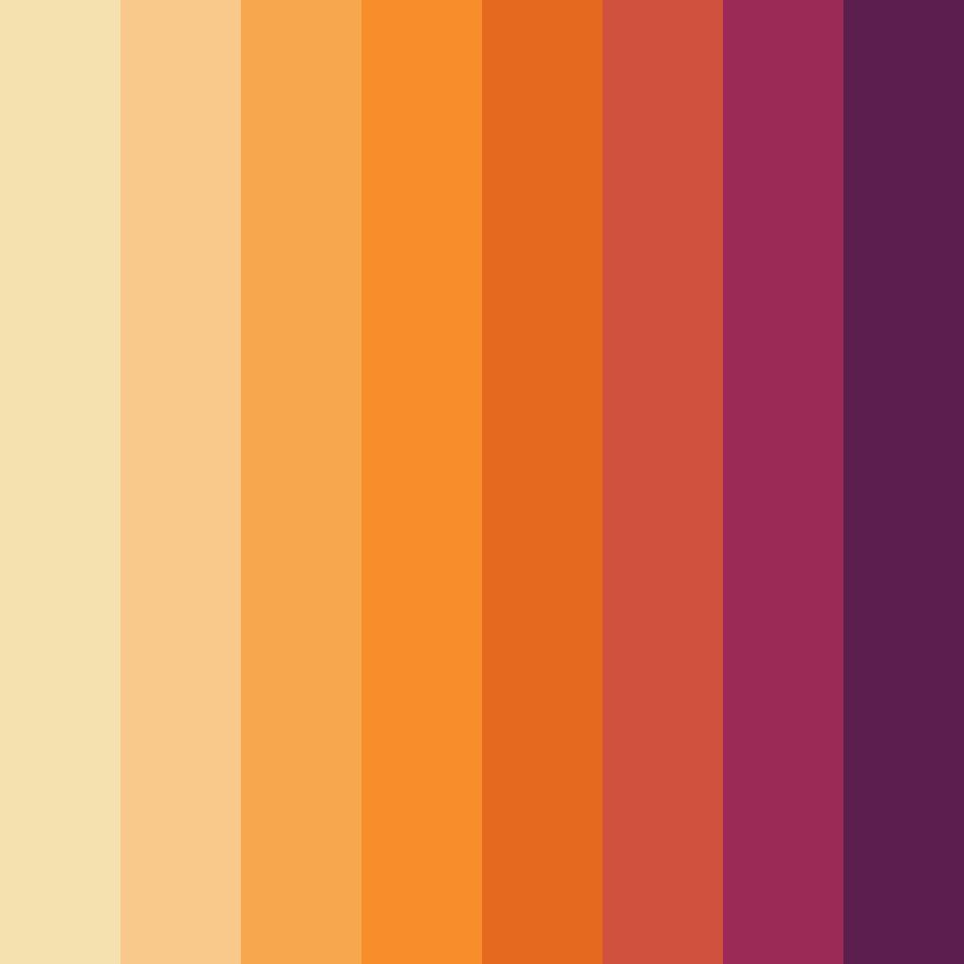 Download sunset orchard color palette PNG image (square)