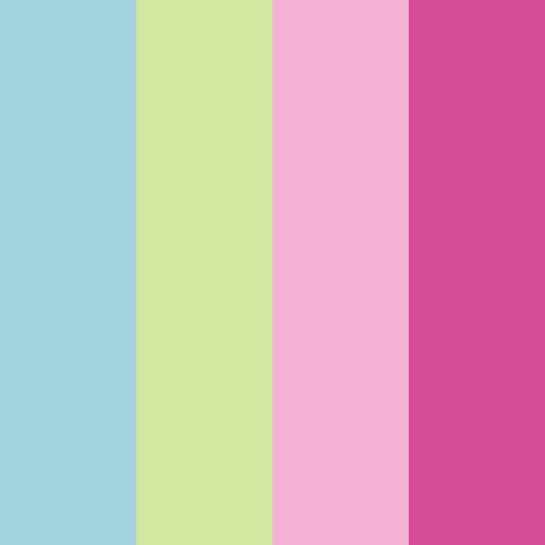 Download blue pink green color palette PNG image (square)