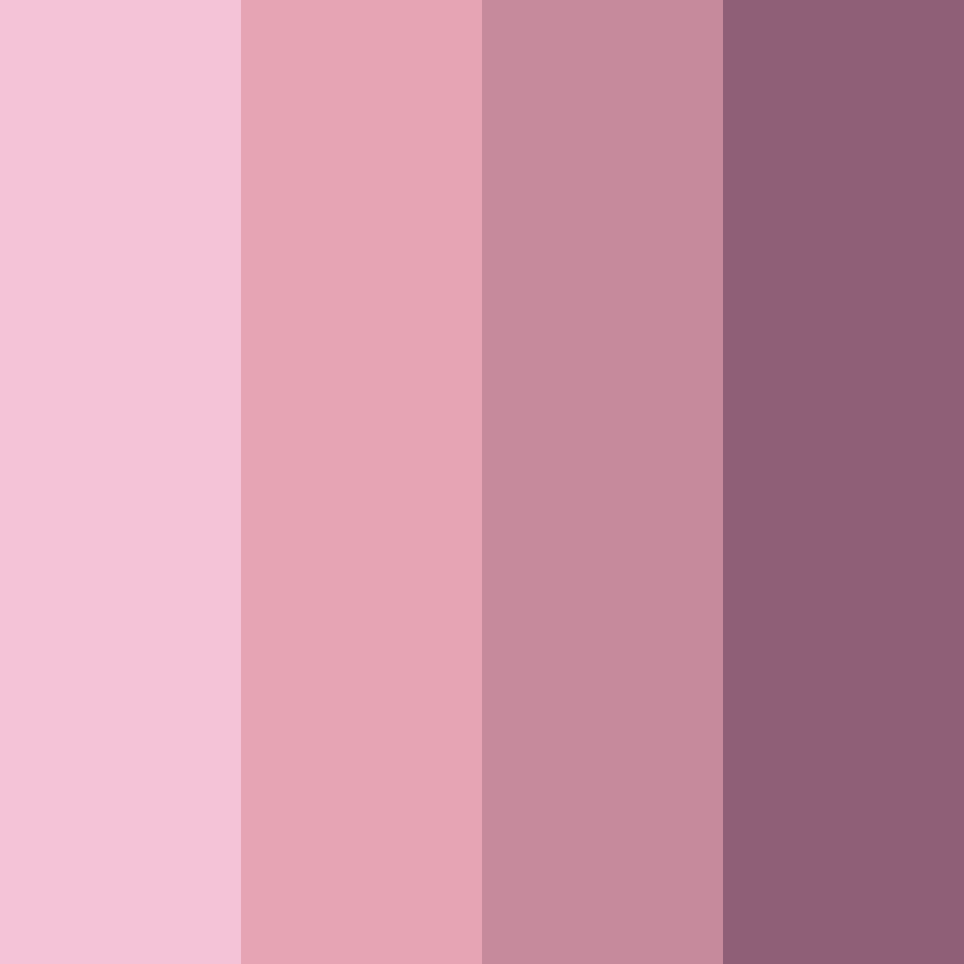 Download whimsical blush garden color palette PNG image (square)