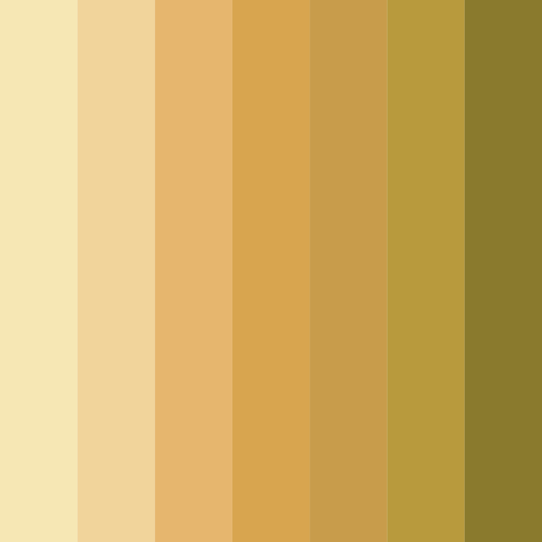 Download golden shades color palette PNG image (square)