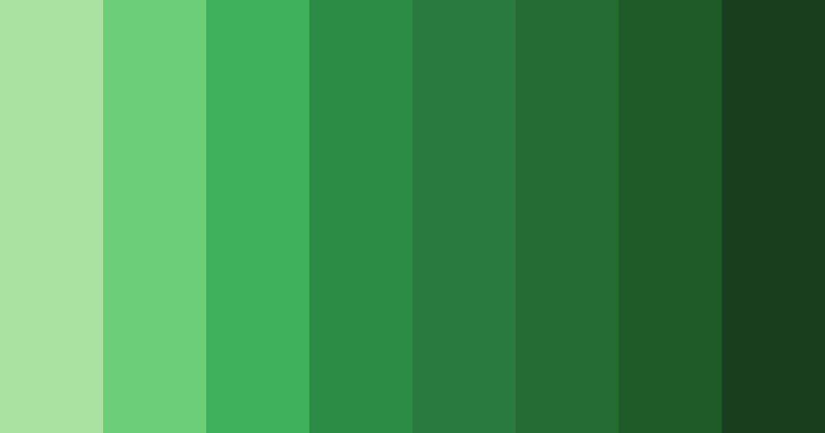 Download shades of green tree color palette PNG image (landscape)