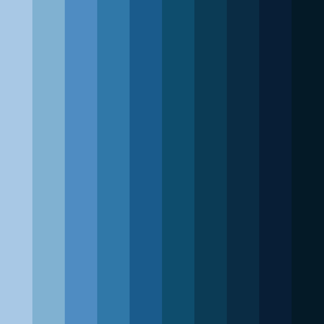 Download midnight waters color palette PNG image (square)