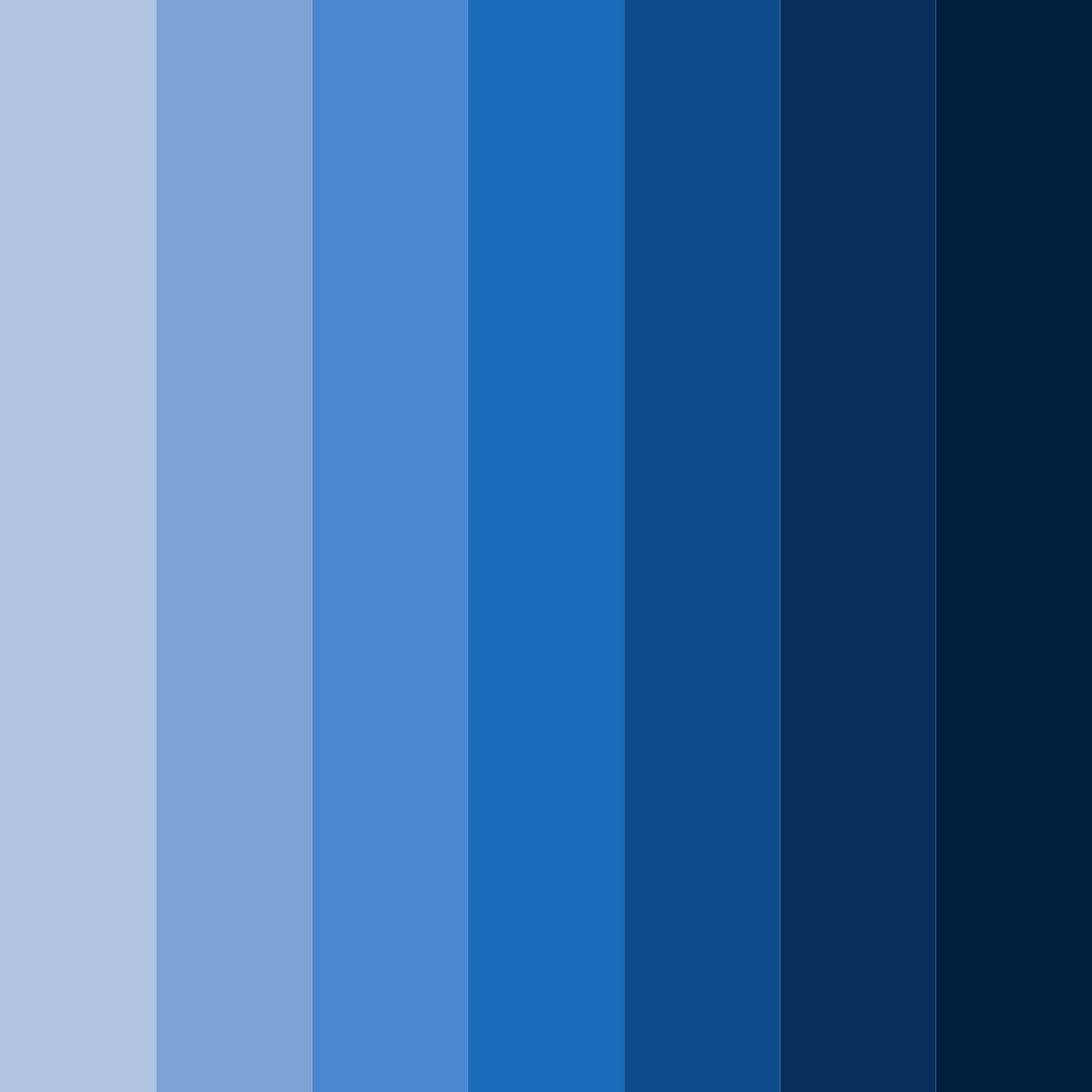 Download deep blue ocean color palette PNG image (square)