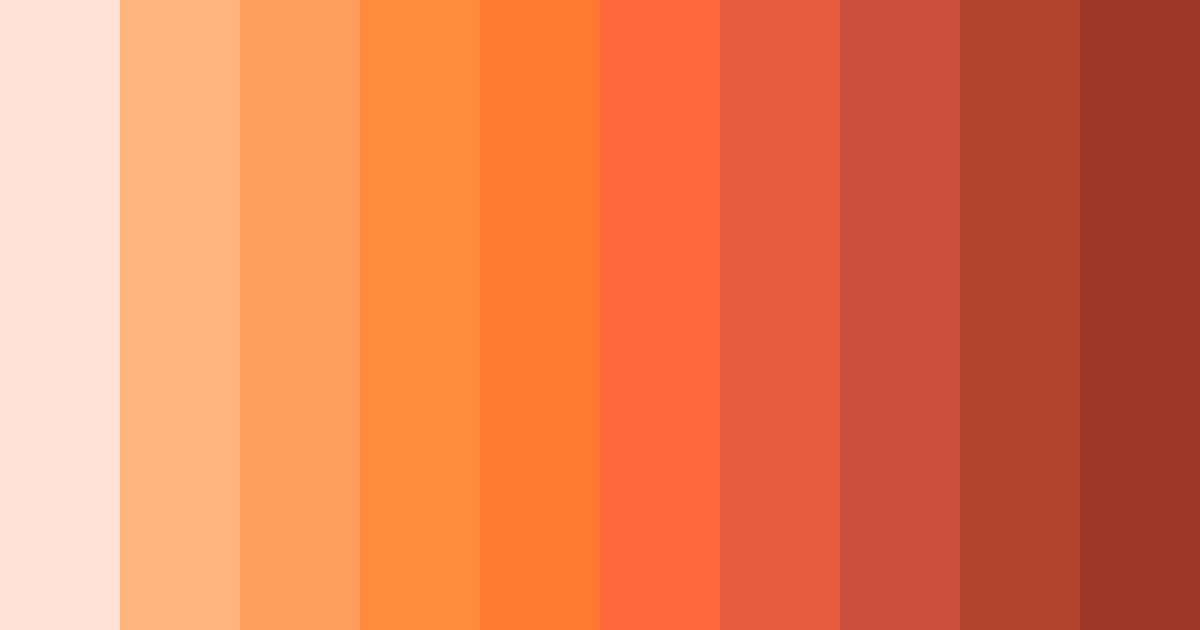 Download peachy sunset color palette PNG image (landscape)