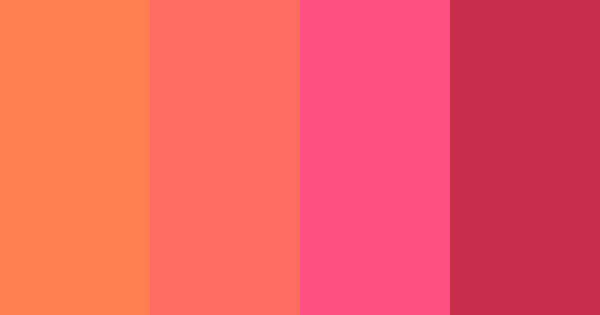 Download vivid coral color palette PNG image (landscape)