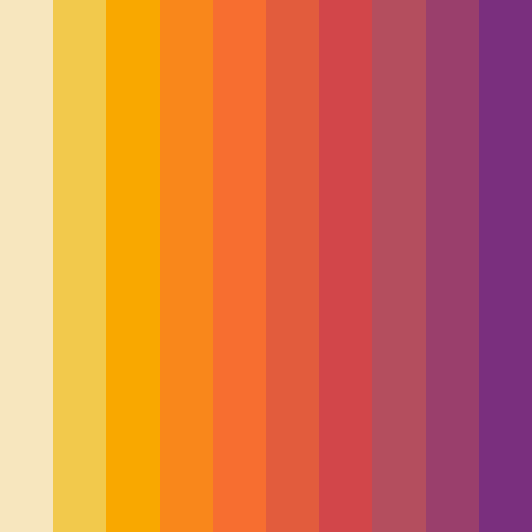 Download warm orange color palette PNG image (square)