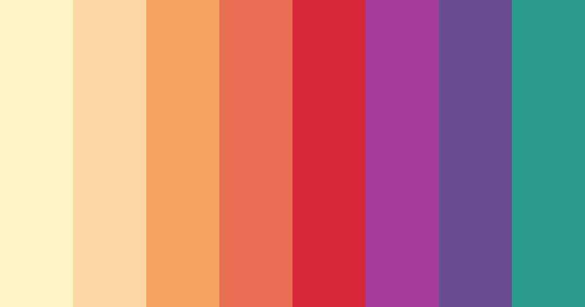 Download sunset serenade color palette PNG image (landscape)