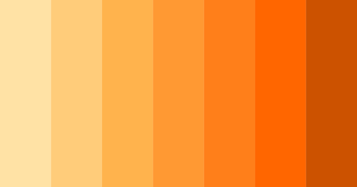 Download vibrant orange color palette PNG image (landscape)