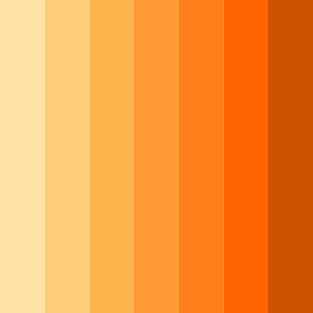 Download vibrant orange color palette PNG image (square)