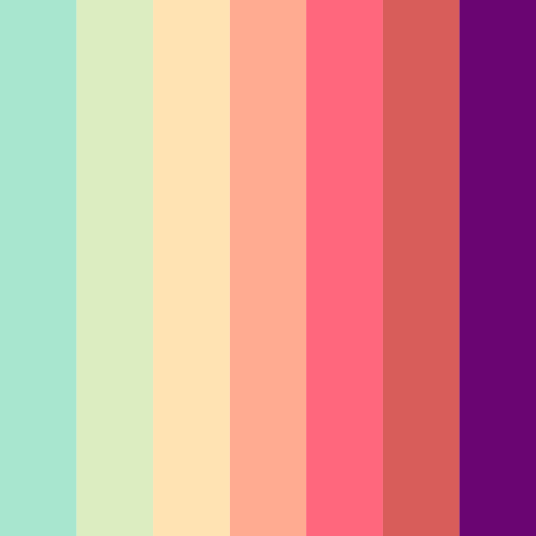 Download garden of dreams color palette PNG image (square)