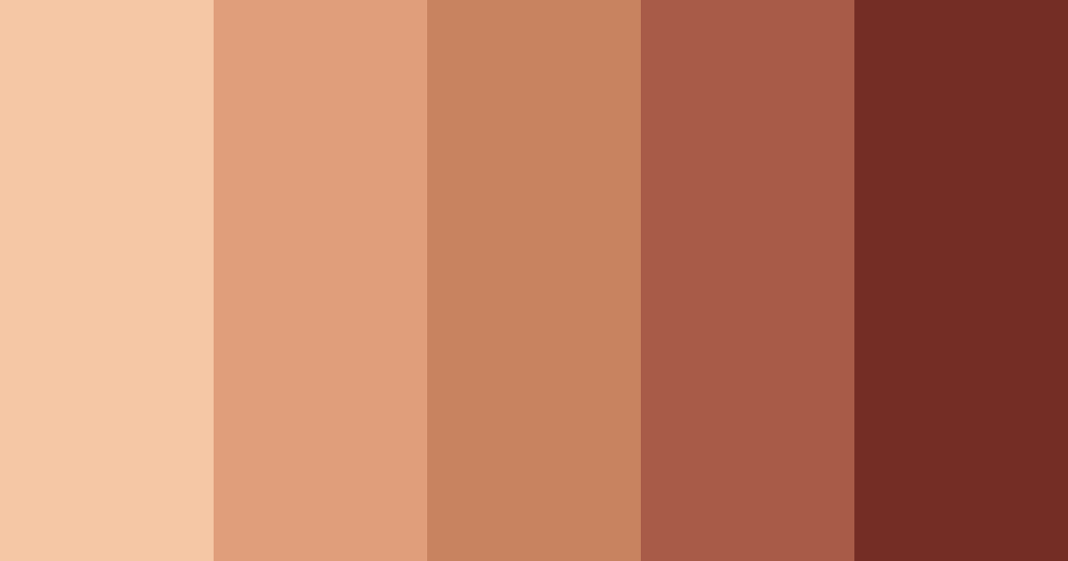 Download warm earthy tones color palette PNG image (landscape)