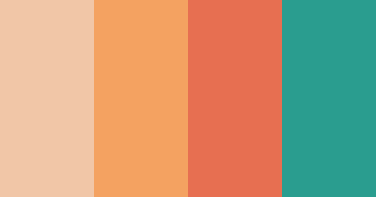 Download peachy beach color palette PNG image (landscape)