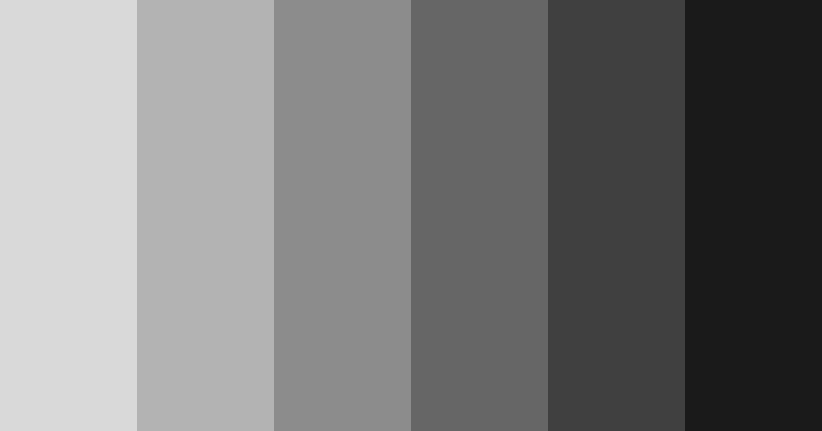 Download shades of grey color palette PNG image (landscape)