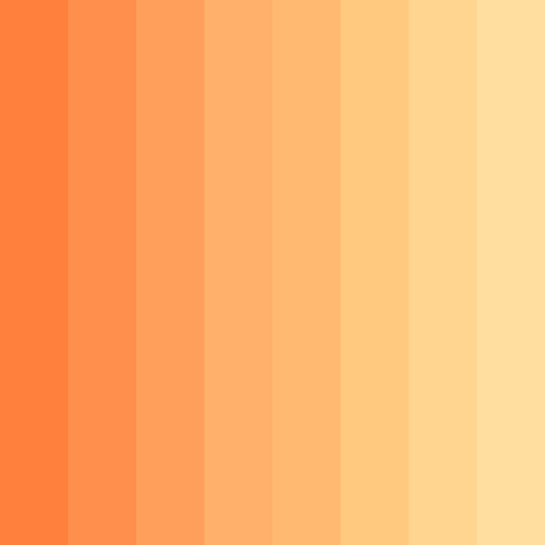 Download orange sunset color palette PNG image (square)