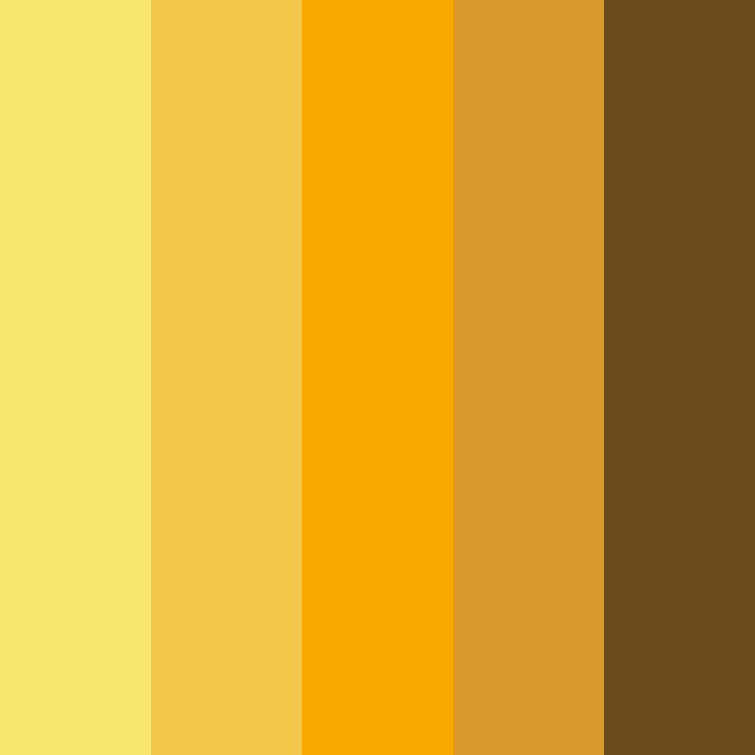 Download yellow sunflower color palette PNG image (square)