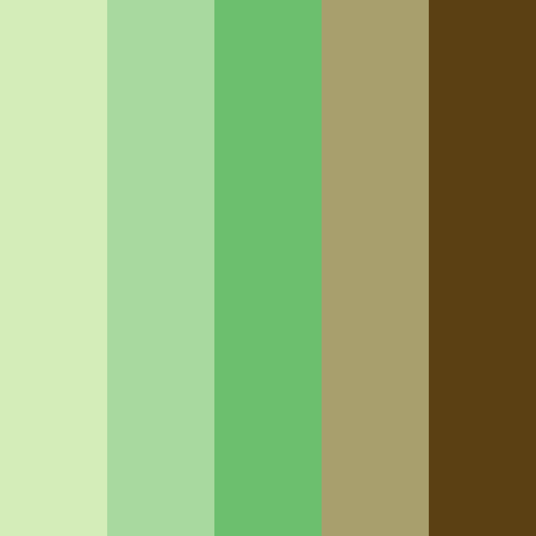 Download green and gold harmony color palette PNG image (square)