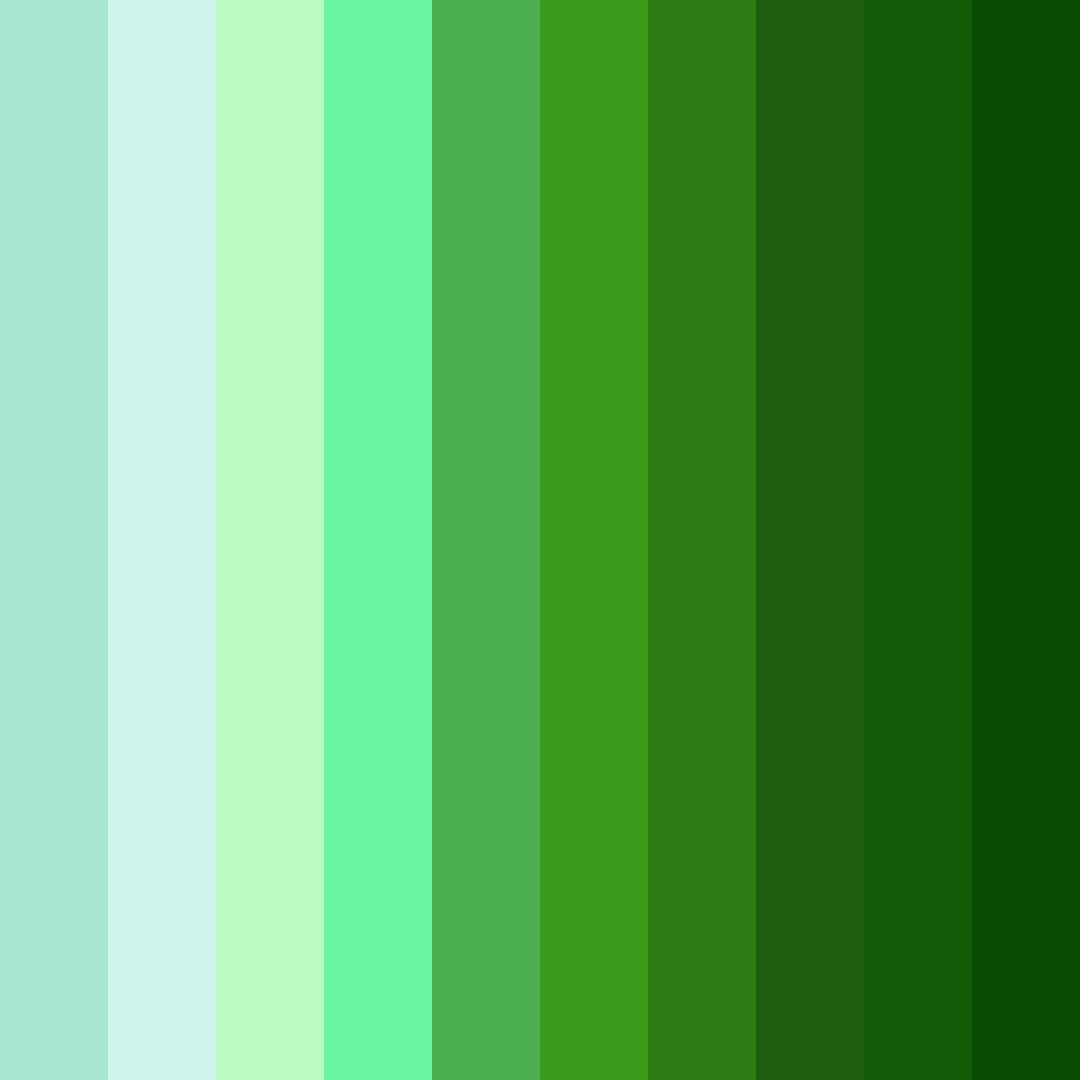 Download emerald serenity color palette PNG image (square)