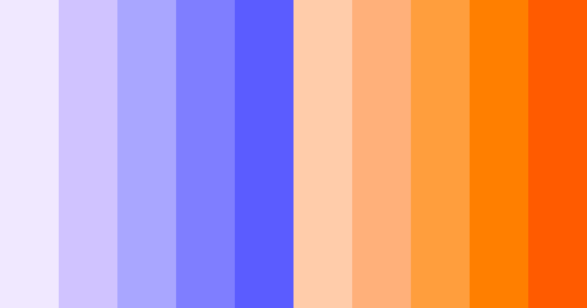 Download retro blue and orange dream color palette PNG image (landscape)