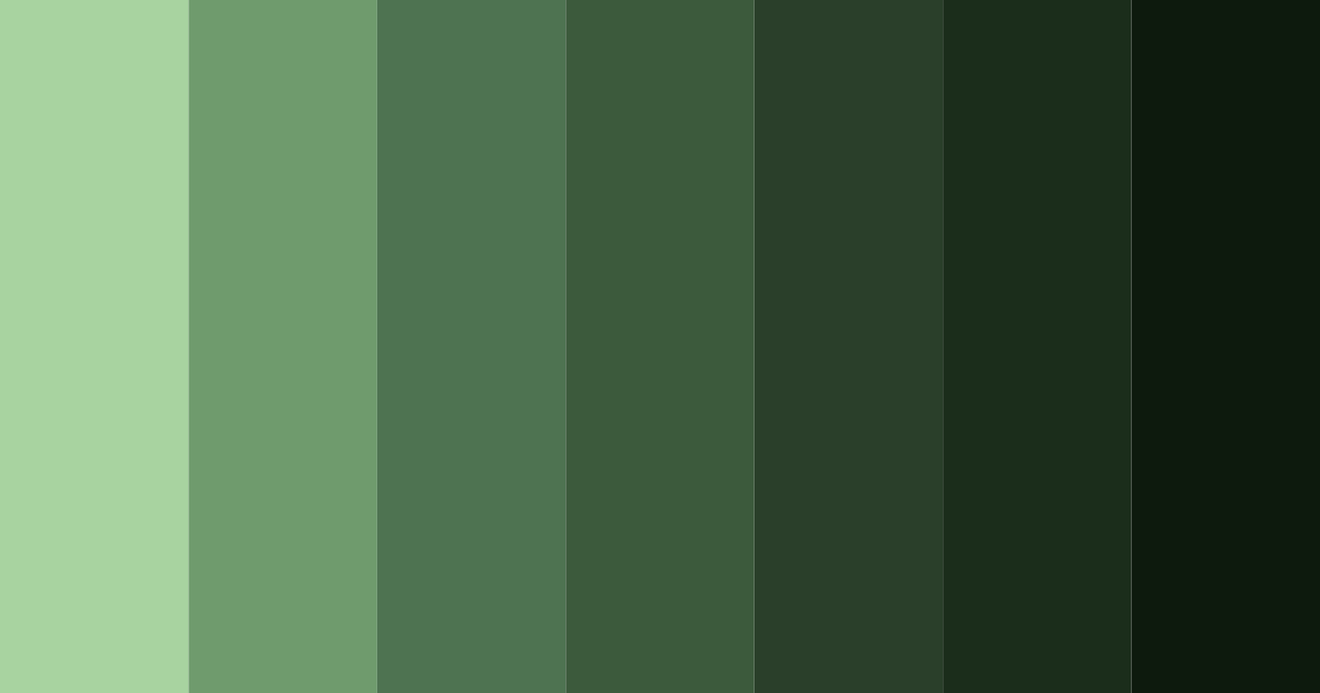 Download green sherwood color palette PNG image (landscape)