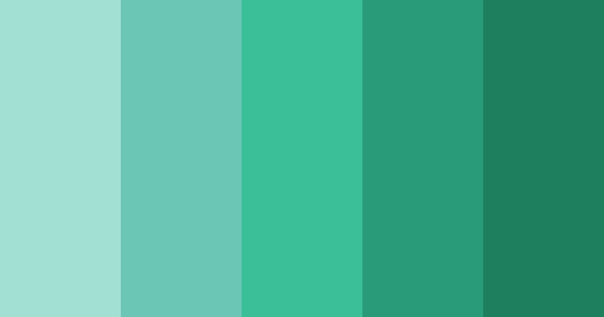 Download vivid blue green color palette PNG image (landscape)