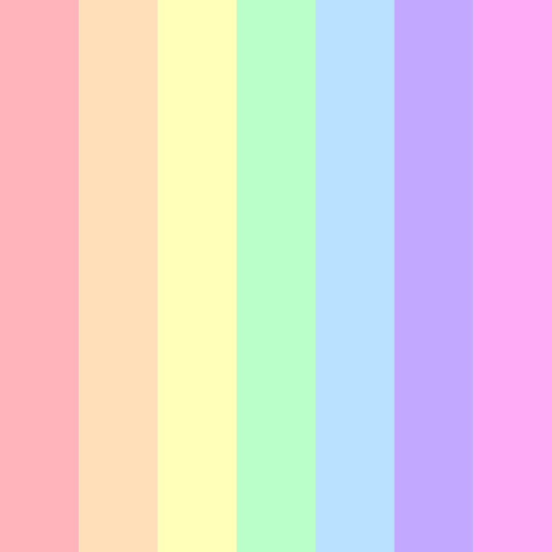 Download whimsical spectrum color palette PNG image (square)